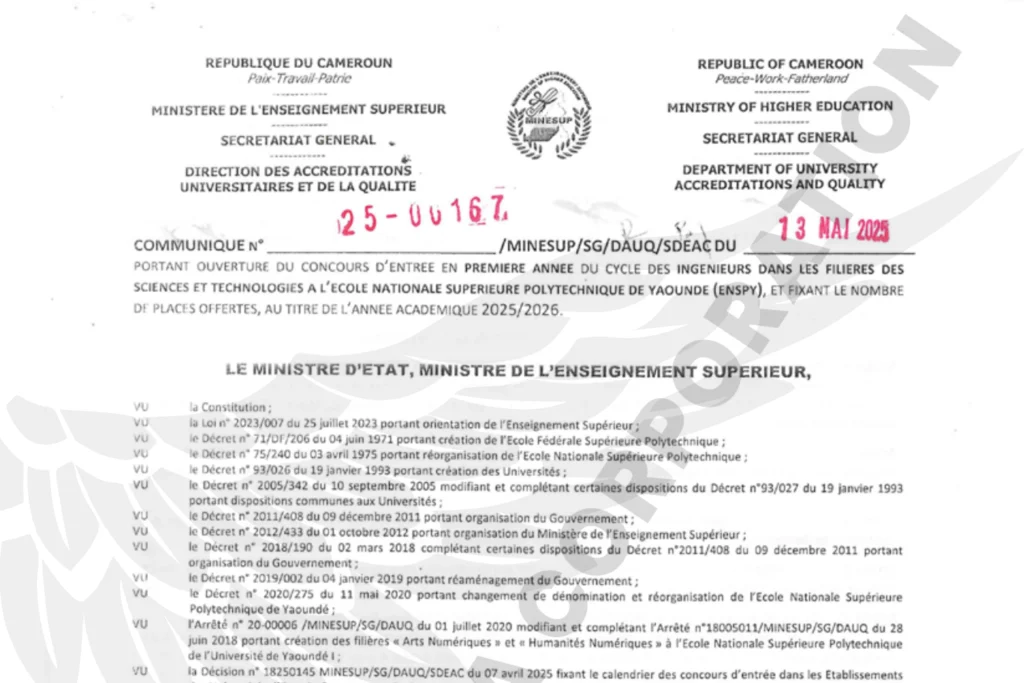 CONCOURS POLYTECHNIQUE PREMIERE ET TROISIEME ANNEE 2025