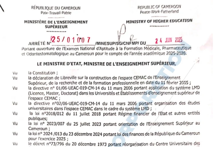 Examen national d’Aptitude à la formation Médicale, Pharmaceutique et Odontostomatologique