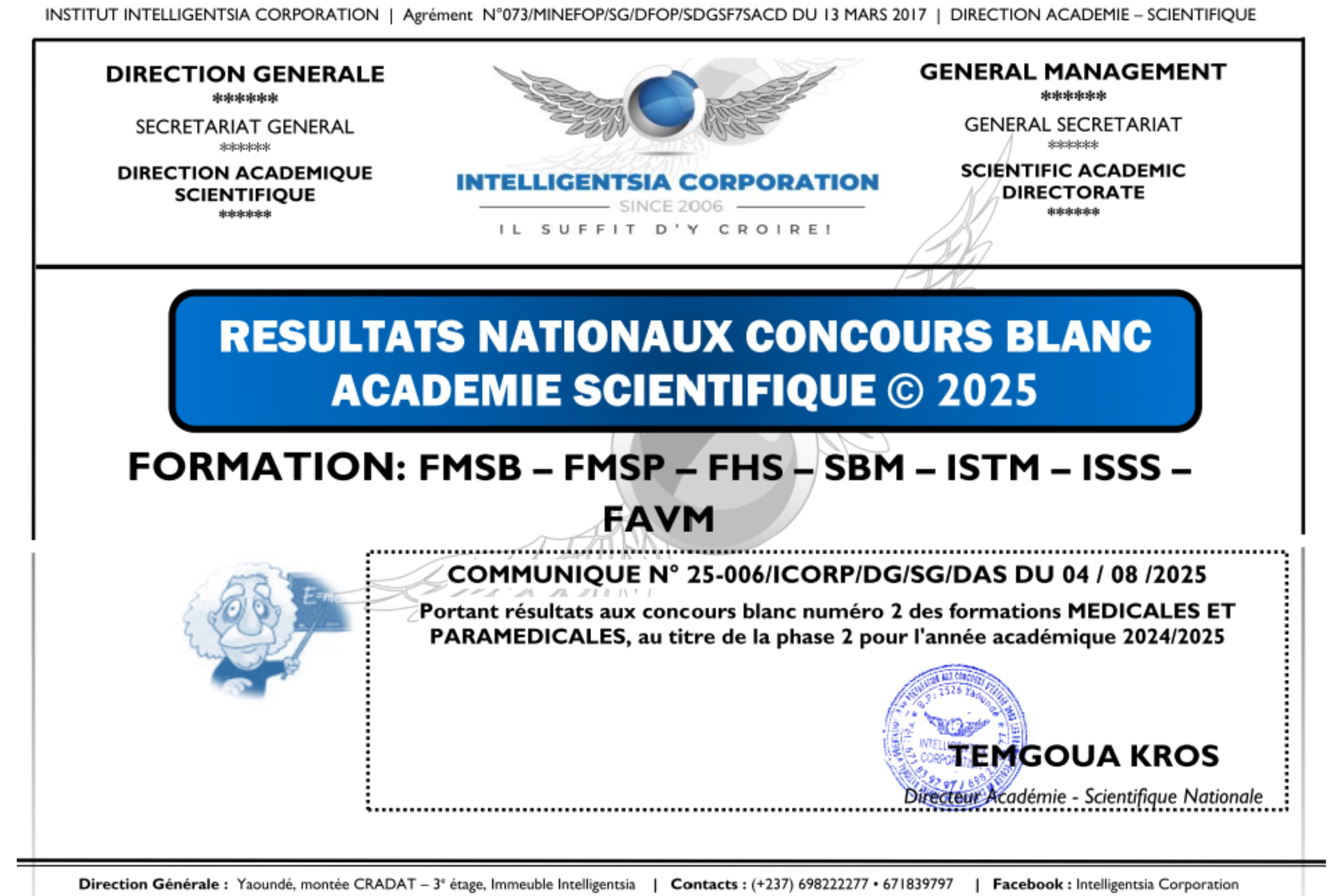 Résultats du DQP – Session 2025