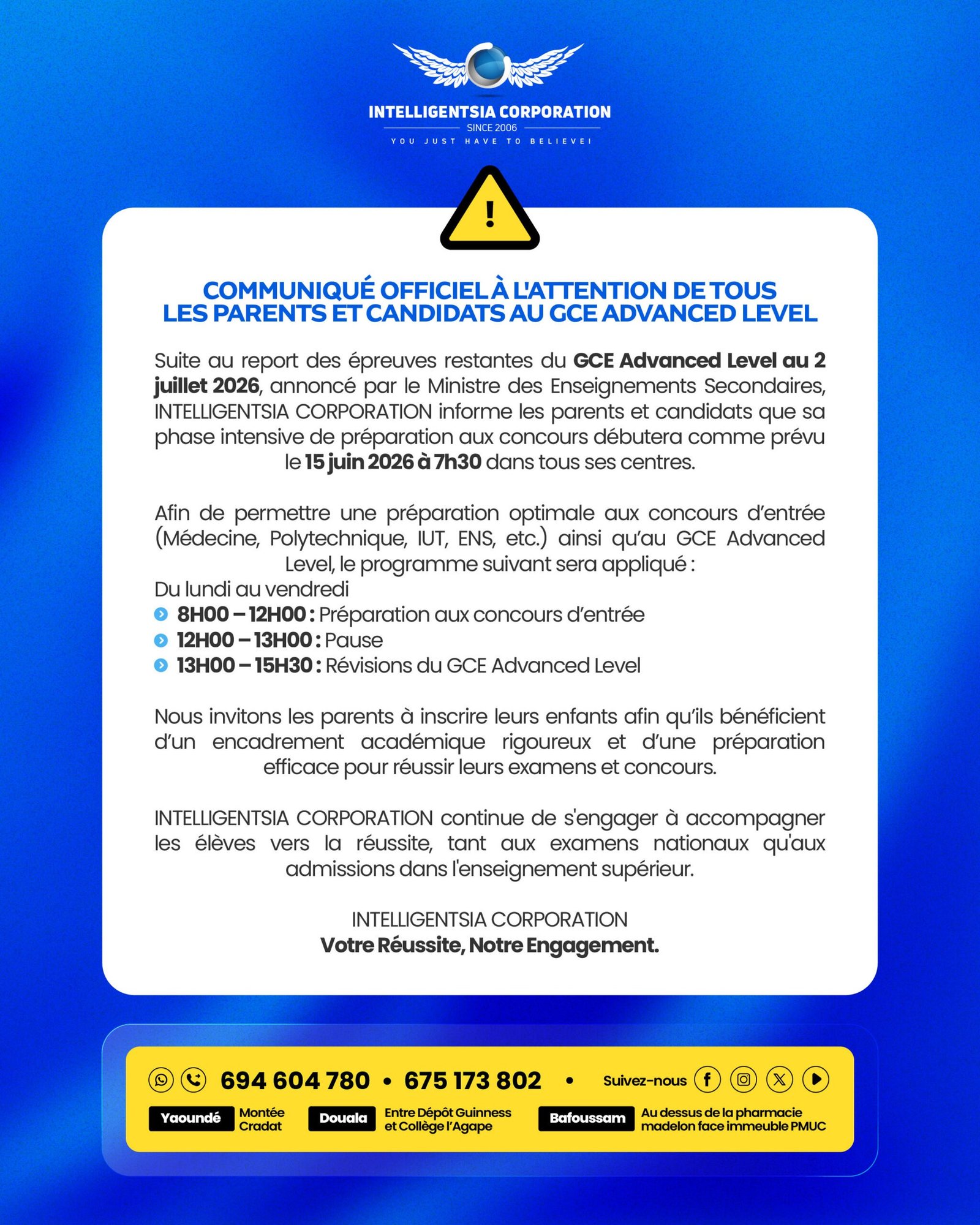 concour informations