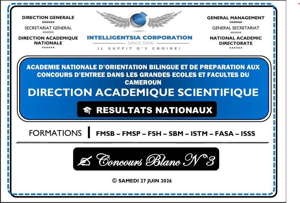 resultats concours blanc n3 toutes filieres